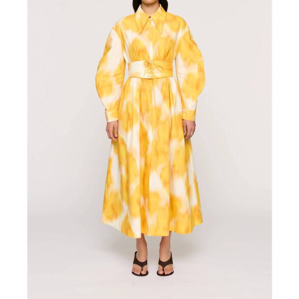 NEW CLEA frankie midi dress in floralis butter